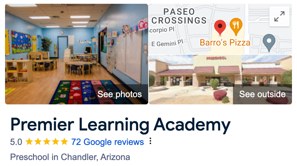 Premier Learning Academy, 940 E Riggs Rd Suite #4, Chandler, AZ 85249